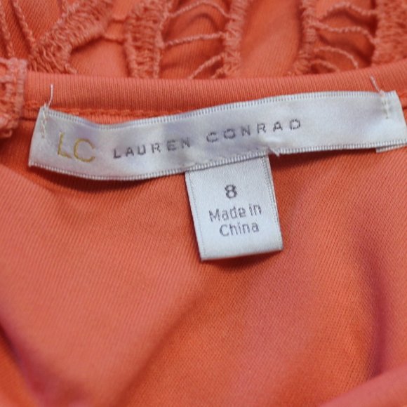 LC Lauren Conrad Crochet Open-Back Sleeveless Dress - Picture 8 of 8